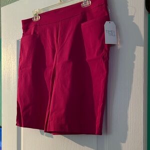 Time and Tru Hot Pink Pull-On Skort with Front Pockets